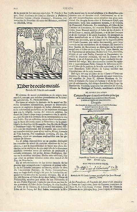 LAMINA ESPASA 19990: Portada de El Conde Lucanor de 1575