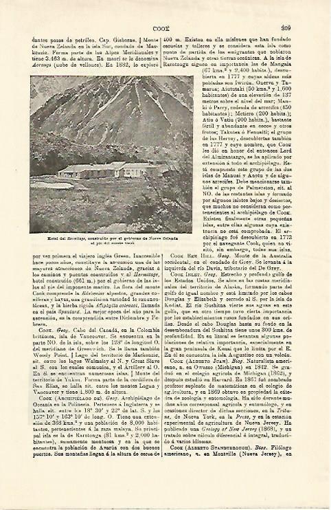 LAMINA ESPASA 14887: Hotel del Hermitage en Nueva Zelanda