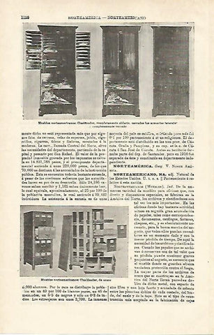 LAMINA ESPASA 20249: Muebles de Estados Unidos