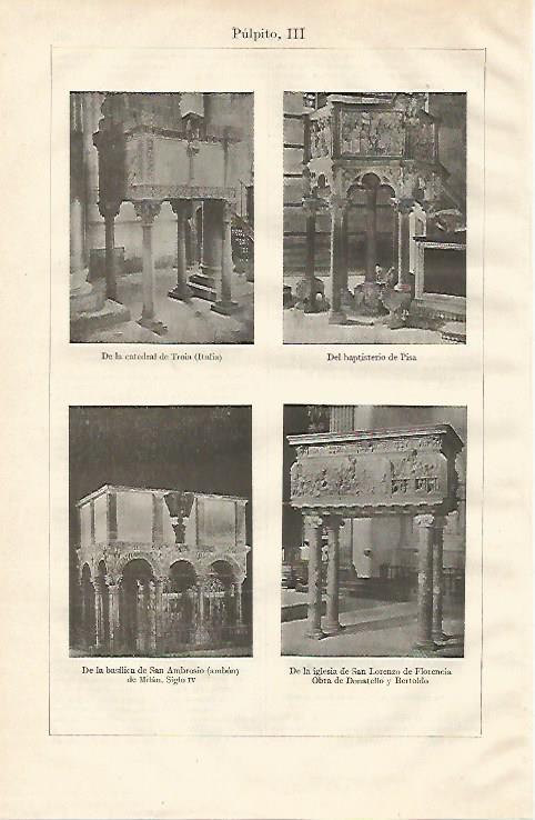 LAMINA ESPASA 20621: Pulpitos de Troia Pisa Milan y Florencia