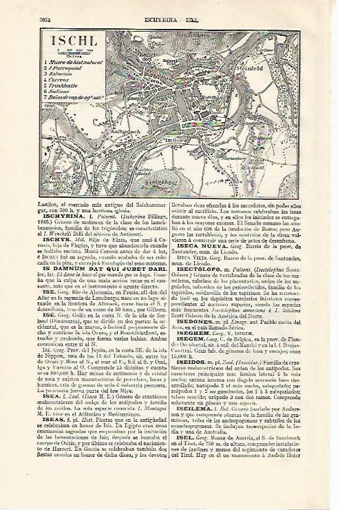 LAMINA ESPASA 20862: Plano de Ischl Austria