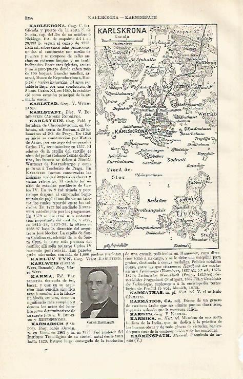 LAMINA ESPASA 21157: Plano de Karlskrona Suecia