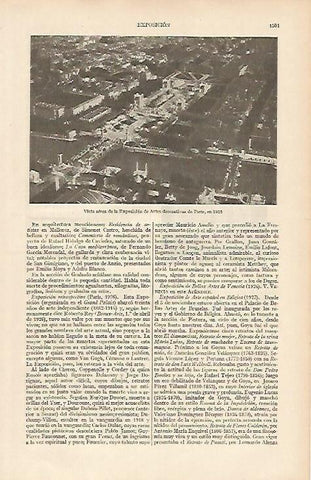 LAMINA ESPASA 5476: Vista aerea de la Exposicion de Artes Decorativas de Paris de 1925