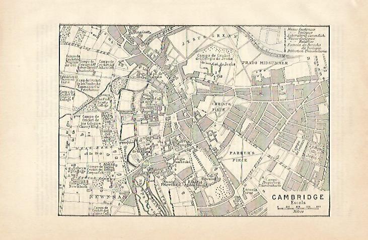 LAMINA De ESPASA 00103: Plano de Cambridge