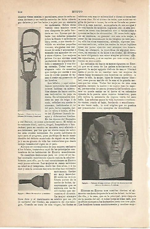 LAMINA ESPASA 6770: Sistro de bronce mazo de escultor y cabeza de Amesemet III. Egipto