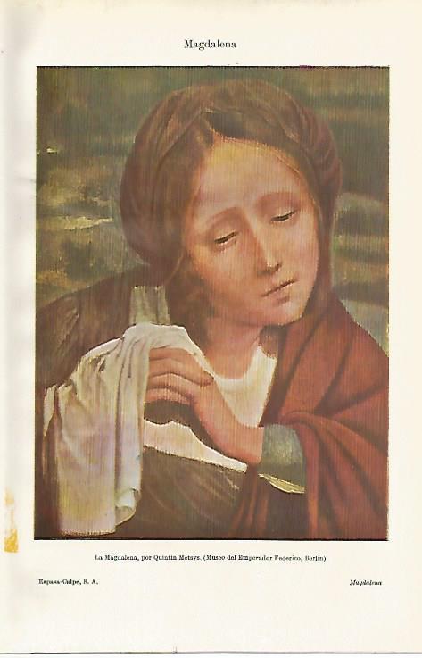 LAMINA ESPASA 18496: La Magdalena por Quintin Metsys
