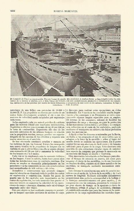 LAMINA ESPASA 21836: El Leonardo Da Vinci en construccion