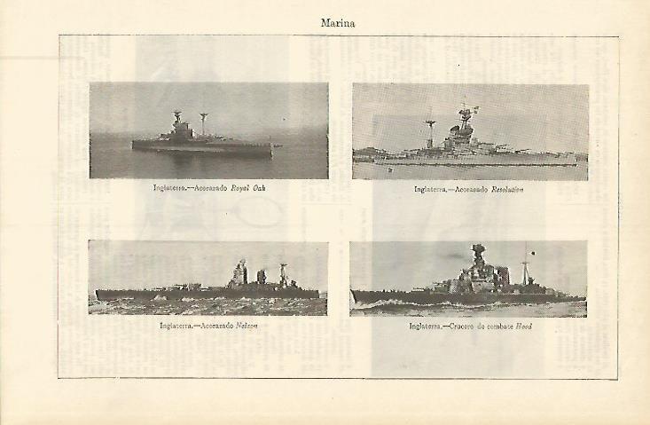 LAMINA DE ESPASA 372: Barcos de la Marina de Inglaterra