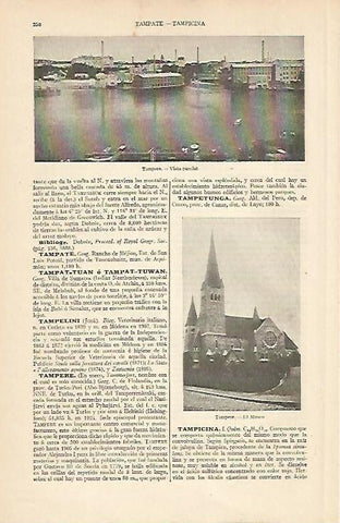 LAMINA ESPASA 6426: Vista parcial de Tampere Finlandia