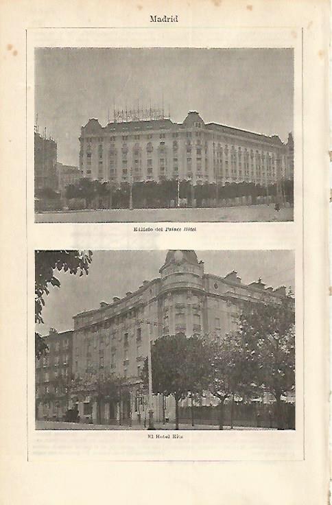 LAMINA ESPASA 1710: Hotel Palace y Ritz de Madrid