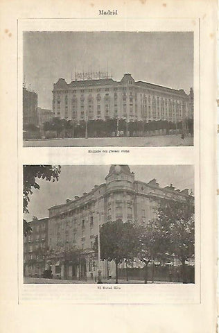 LAMINA ESPASA 1710: Hotel Palace y Ritz de Madrid