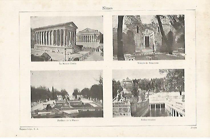 LAMINA ESPASA 20183: Vistas de Nimes