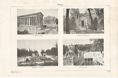 LAMINA ESPASA 20183: Vistas de Nimes