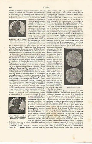 LAMINA ESPASA 11187: Retrato de Alfonos VII y de Alfonso VIII