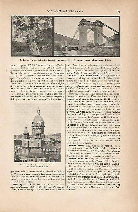 LAMINA ESPASA 11719: Vistas de Le Boulou francia