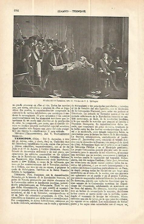 LAMINA ESPASA 13867: El alba del 10 Termidor por Melingue