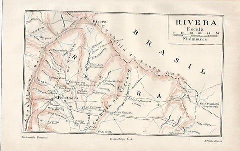 LAMINA ESPASA 6598: Plano de Rivera Uruguay