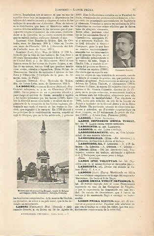 LAMINA ESPASA 8892: Monumento al general La Borgne en Chambery Francia