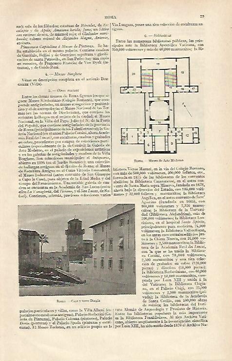 LAMINA ESPASA 16870: Casa y torre Borgia en Roma