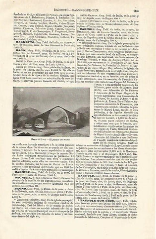 LAMINA ESPASA 19133: Puente del diablo en Bagni di Luca