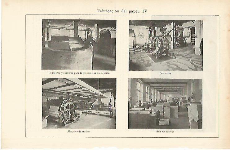 LAMINA ESPASA 1416: Maquinas para elaborar papel