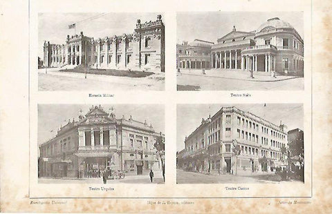 LAMINA ESPASA 8660: Teatros de Montevideo Uruguay
