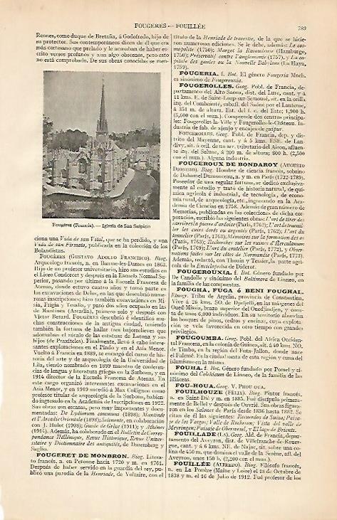 LAMINA ESPASA 3463: Iglesia de San Sulpicio en Fougeres Francia