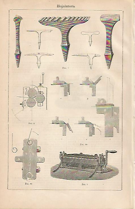 LAMINA ESPASA 4416: Utensilios de hojalateria