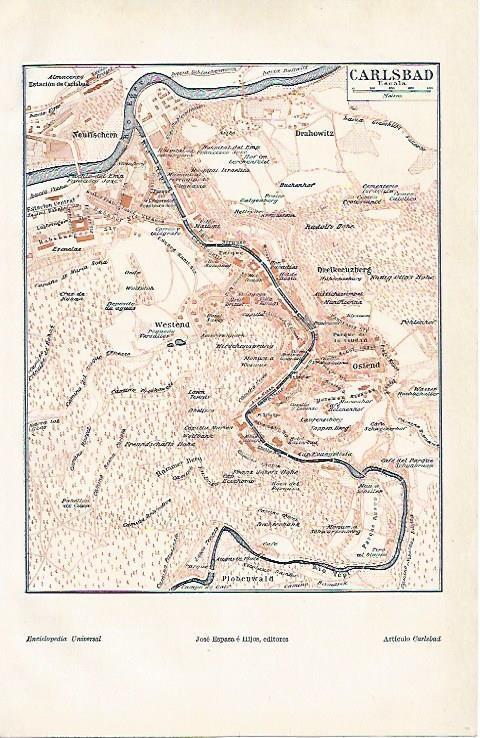 LAMINA ESPASA 4331: Plano de Carlsbad Austria