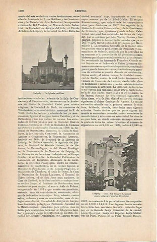 LAMINA ESPASA 9128: Iglesia catolica de Leipzig