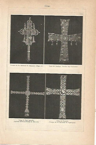 LAMINA ESPASA 14274: Cruz de la Catedral de Parenzzo de Justino de San Agnello y de Lotario