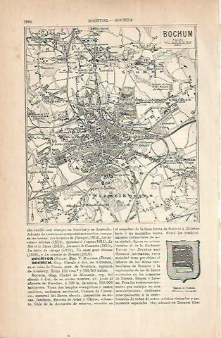 LAMINA ESPASA Alemania 22329: Plano de Bochum Alemania