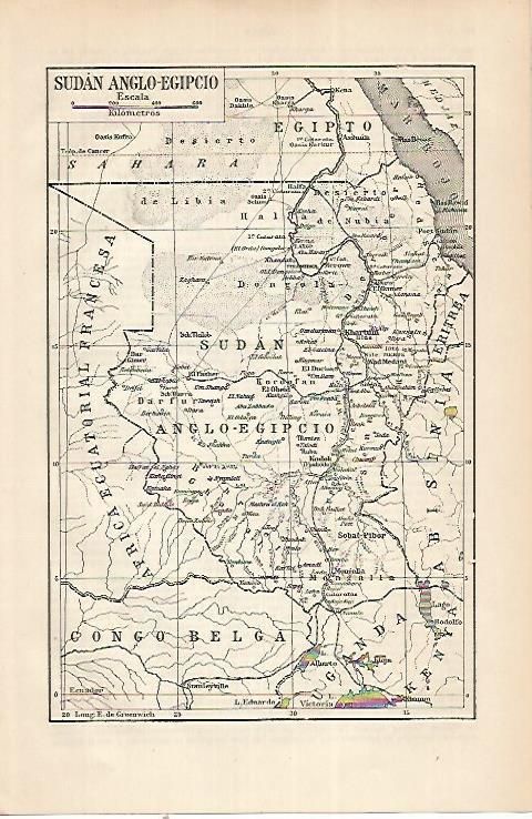 LAMINA ESPASA 22708: Mapa de Sudan anglo-egipcio