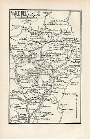 LAMINA DE ESPASA 222: Mapa del Valle del Vesubio