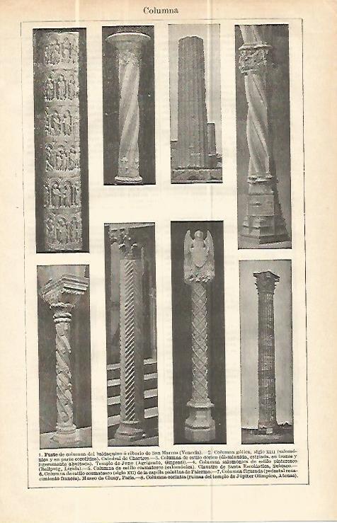 LAMINA ESPASA 13965: Fustes de columnas