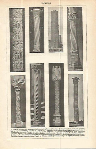 LAMINA ESPASA 13965: Fustes de columnas