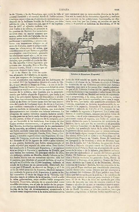 LAMINA ESPASA 10313: Estatua de Espartero en Logroño