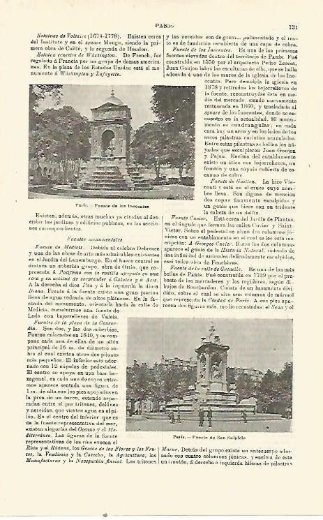 LAMINA ESPASA 23346: Fuente de los Inocentes de Paris