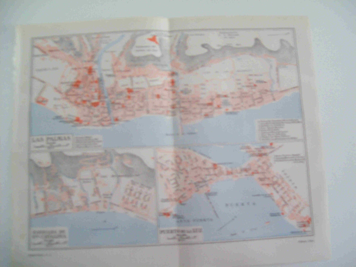 LAMINA ESPASA 23465: Mapa de Las Palmas de Gran Canaria