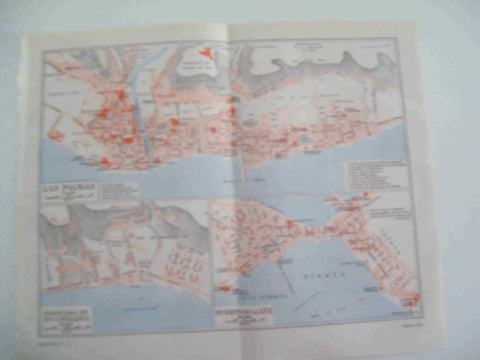 LAMINA ESPASA 23465: Mapa de Las Palmas de Gran Canaria