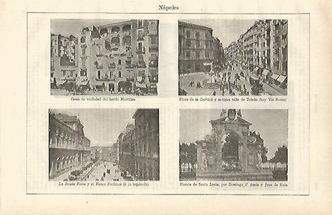 LAMINA ESPASA 24661: Casas y calles de Napoles