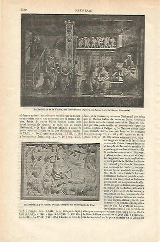 LAMINA ESPASA 24681: LA Natividad de la Virgen por Ghirlandaio