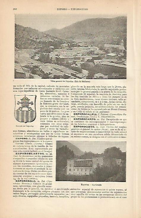 LAMINA ESPASA 7997: Vista general de Esporlas Mallorca