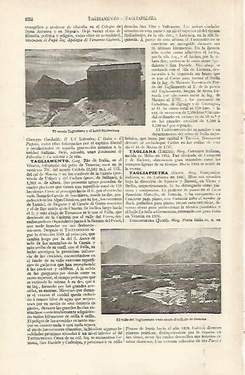 LAMINA ESPASA 22858: Monte Tagliaferro
