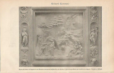 LAMINA ESPASA 24978: Puerta del Baptisterio de Florencia por Ghiberti