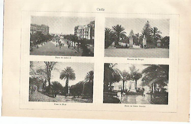 LAMINA De ESPASA 00137: Cadiz. Vistas III