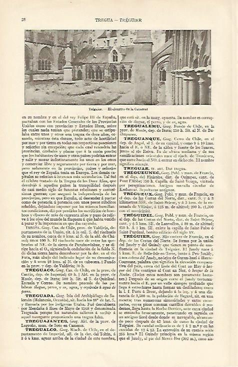 LAMINA ESPASA 834: Claustro de la Catedral de Treguier Francia