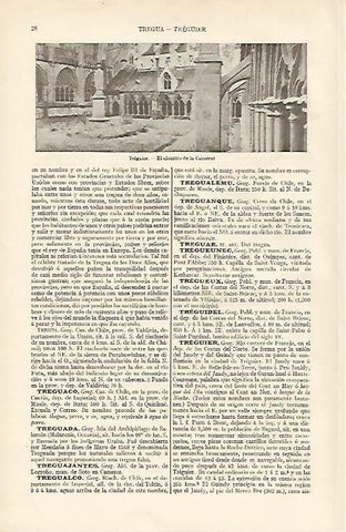 LAMINA ESPASA 834: Claustro de la Catedral de Treguier Francia