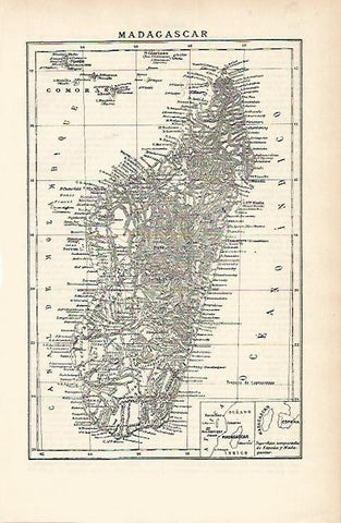 LAMINA ESPASA 1739: Mapa de Madagascar