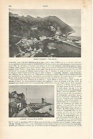 LAMINA ESPASA 1770: Vista general de Lynmouth Estados Unidos